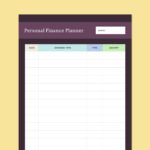 Personal Finance Tracking Planner