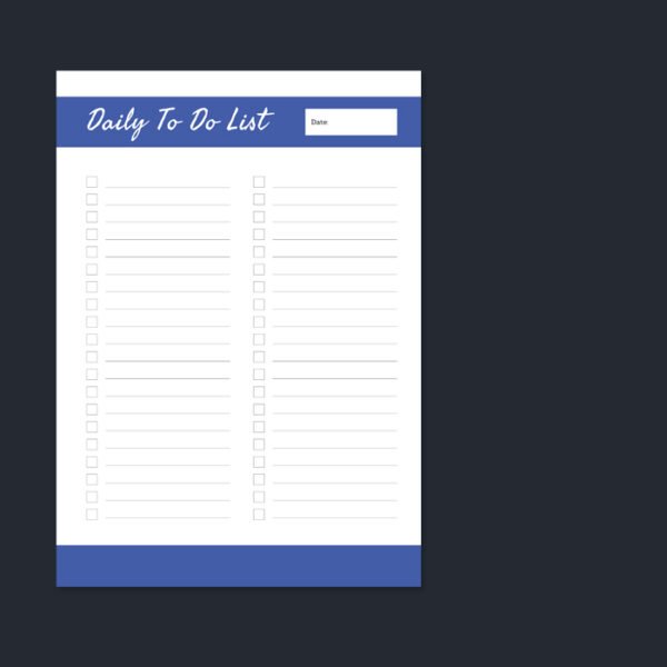 Simple Daily To Do List