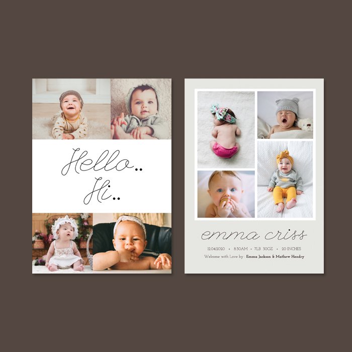 Baby Announcement Card Template_1 Baby Announcement Card Template