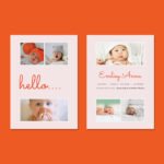 Editable Birth Announcement Card