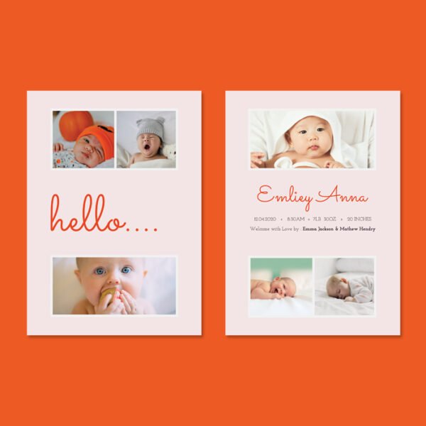 Editable Birth Announcement Card_1 Editable Birth Announcement Card