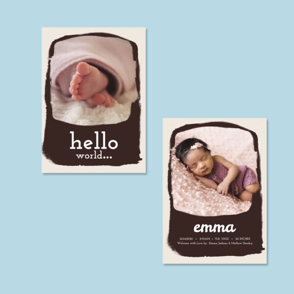 Printable Baby Announcement Card