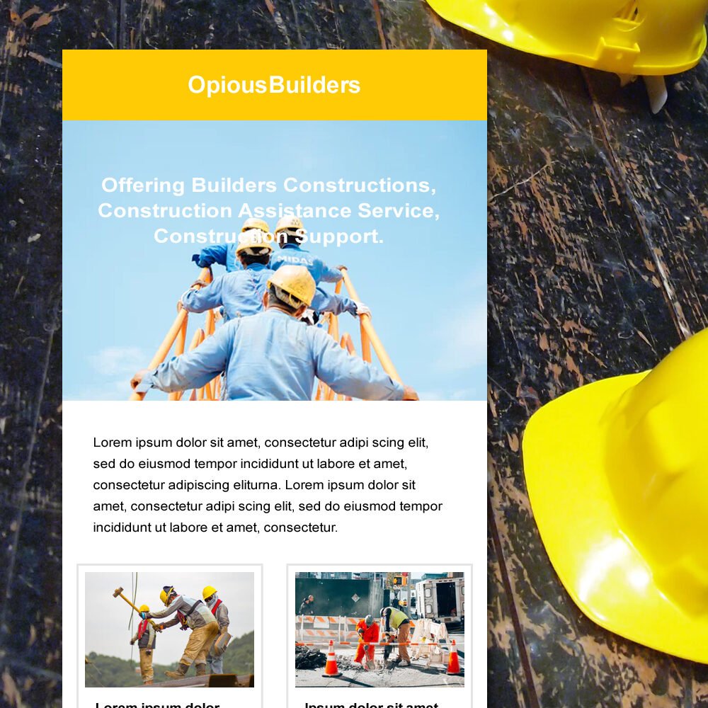 Construction Email Newsletter Template