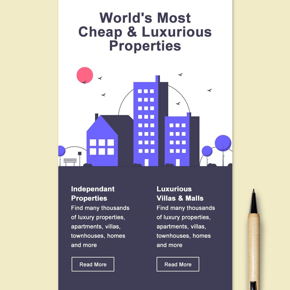 Real Estate Email Newsletter Template+mockup