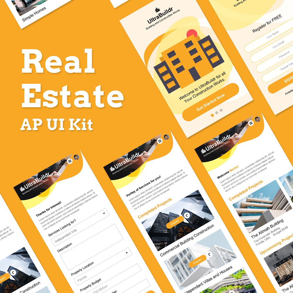 construction app ui template
