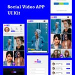 social video app ui kit template