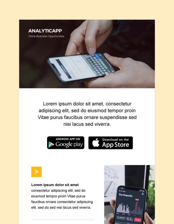 App Launch Email Newsletter Template