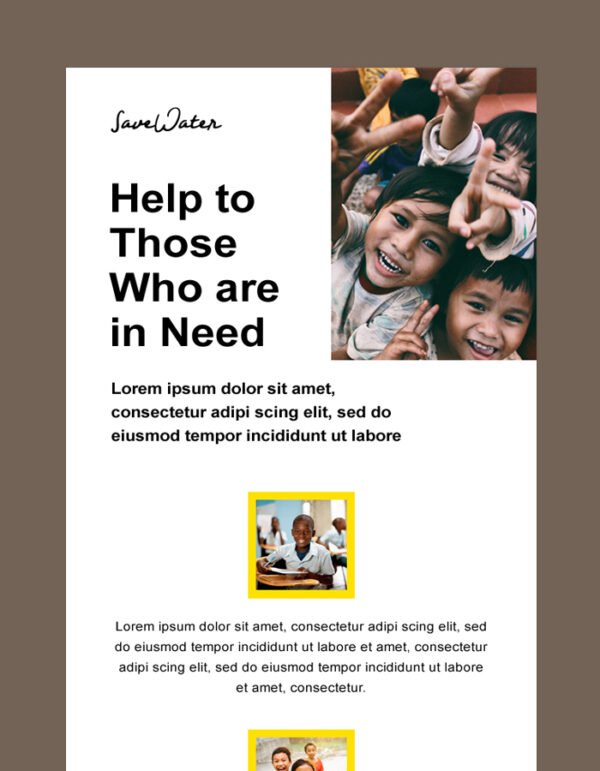 Charity Email Newsletter