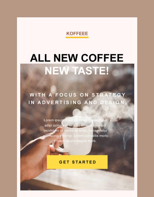 Coffee Shop Email Newsletter