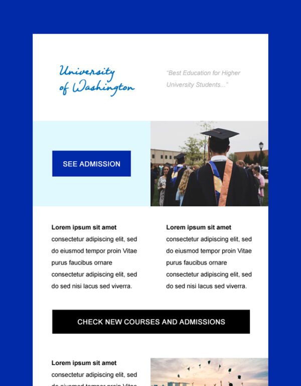 College Email Newsletter Template