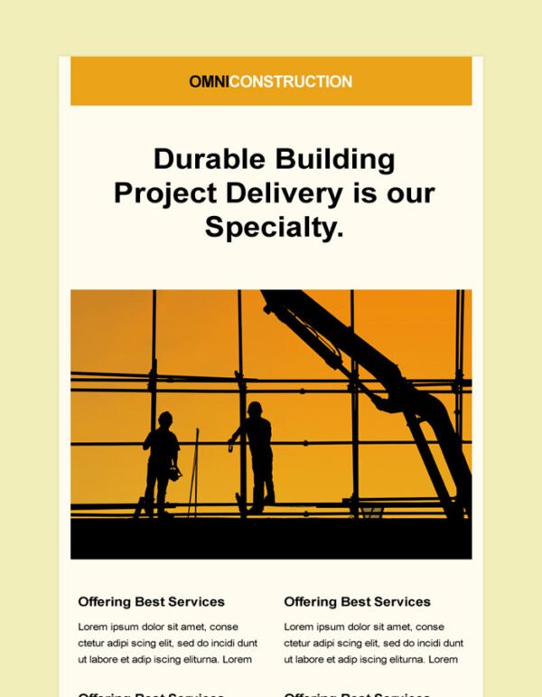 Construction Email Template