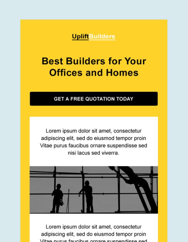 Construction Email Newsletter Template