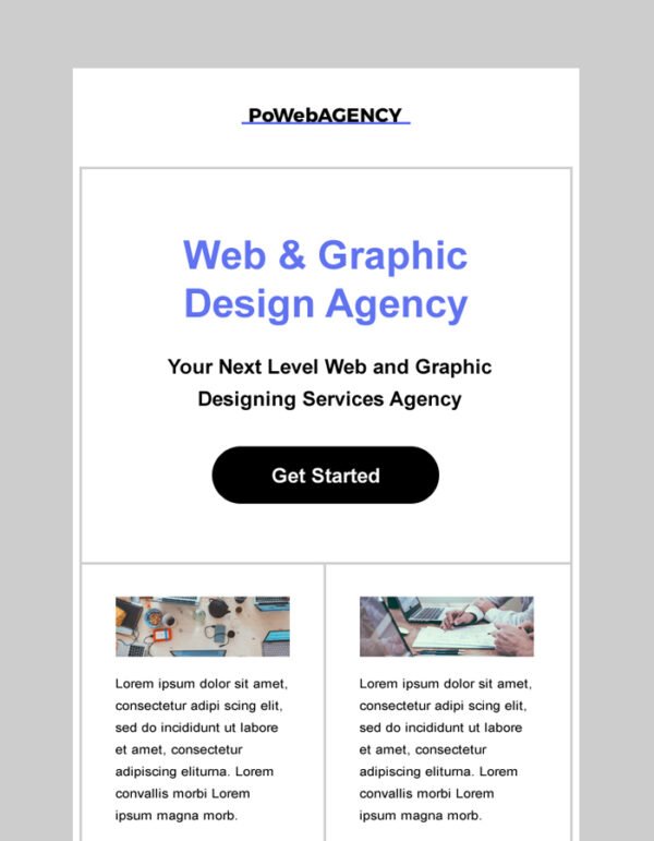 Design Agency Email Newsletter Template