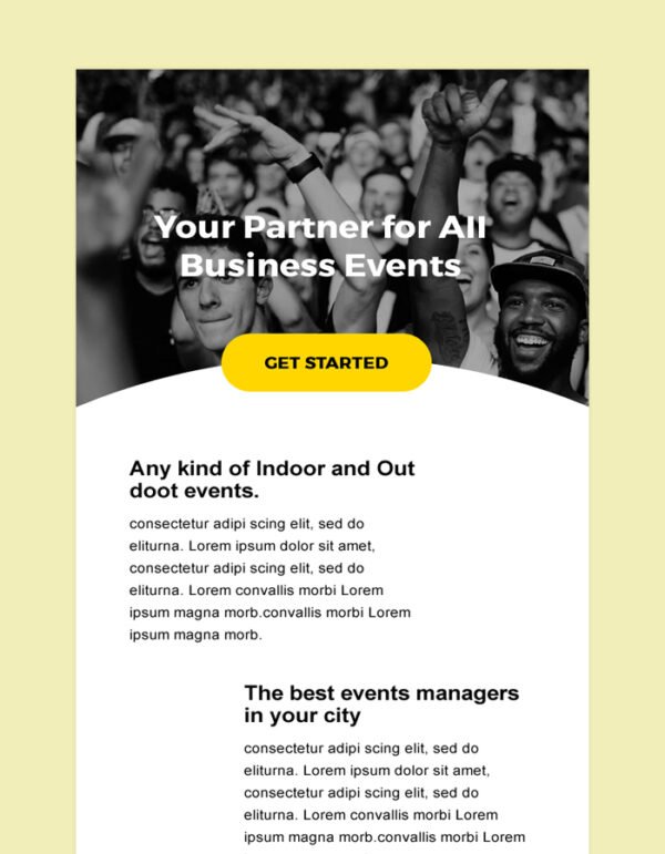 Events Email Newsletter Template