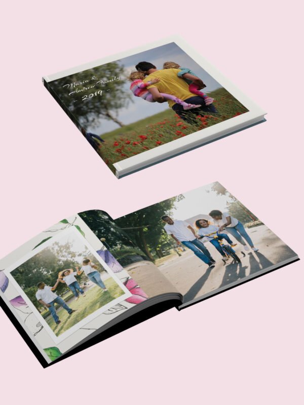 Floral Family Album Template 8x8