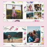 Floral Family Album Template 8x8