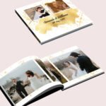 Gold Foilage Wedding Album Template 10x10