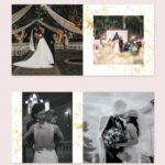 Gold Foilage Wedding Album Template 10x10