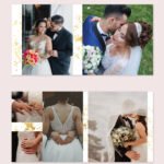 Gold Foilage Wedding Album Template 10x10