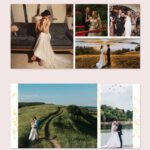 Gold Foilage Wedding Album Template 10x10