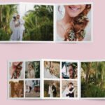 Marriage Accordion Photo Collage Template 4x16