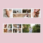 Marriage Accordion Photo Collage Template 4x16