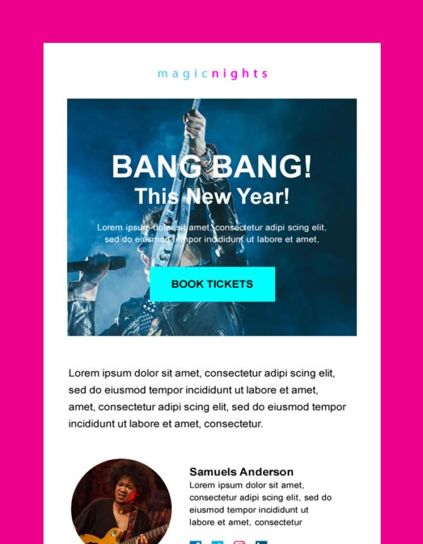 Music Event Email Newsletter