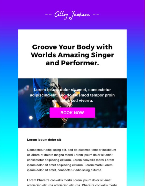 Performing Artist Email Newsletter Template
