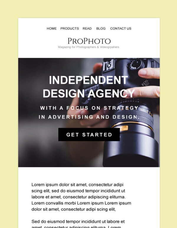 Photography Email Newsletter