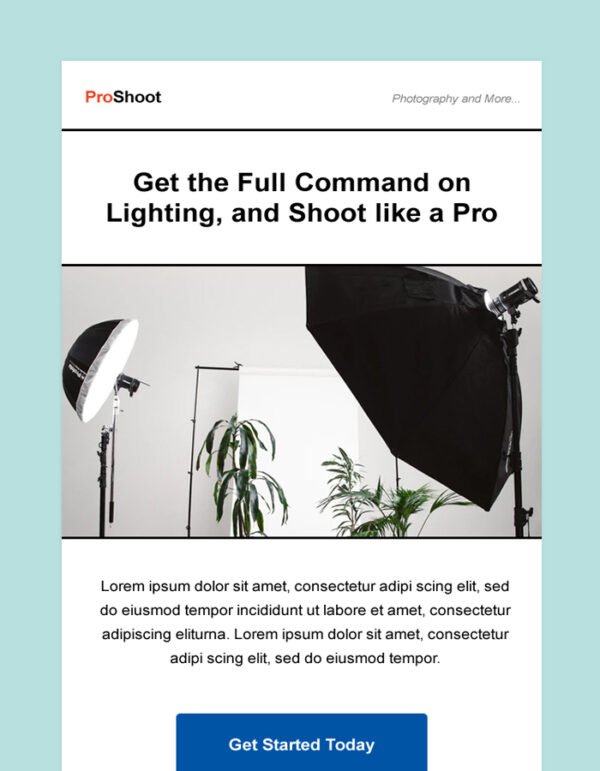 Photography Email Newsletter Template
