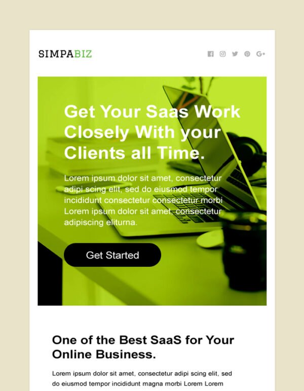 Saas Company Email Newsletter Template