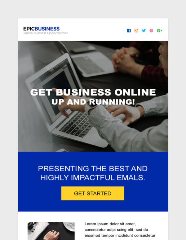 Simple Business Email Template