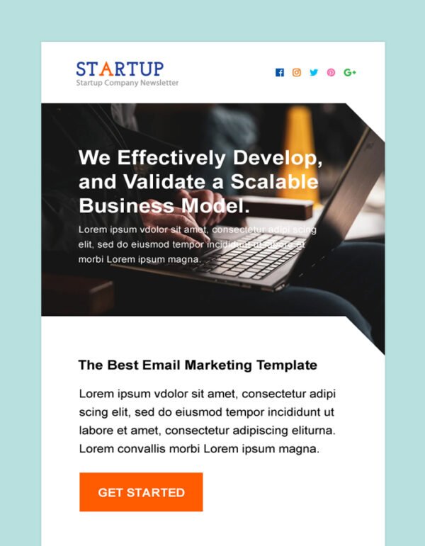 Startup Responsive Email Newsletter Template