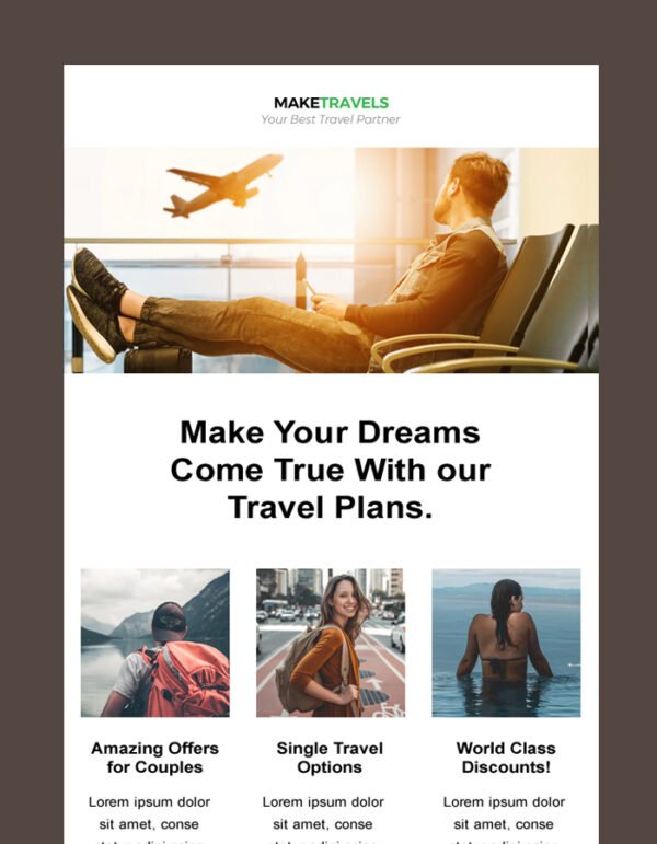 Travel Email Newsletter Template