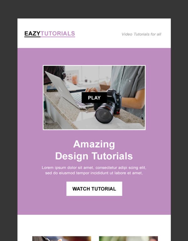 Tutorial Email Newsletter Template