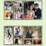Wedding Accordion Collage Album Template 8x16