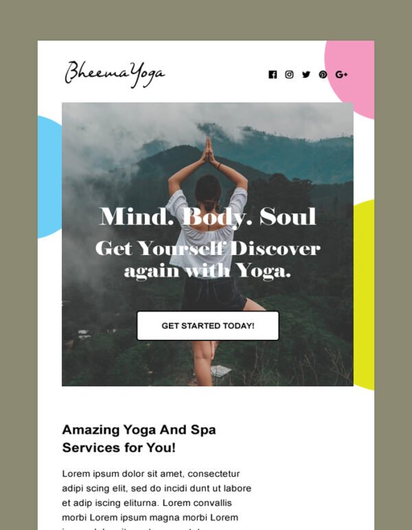 Yoga Email Newsletter Template